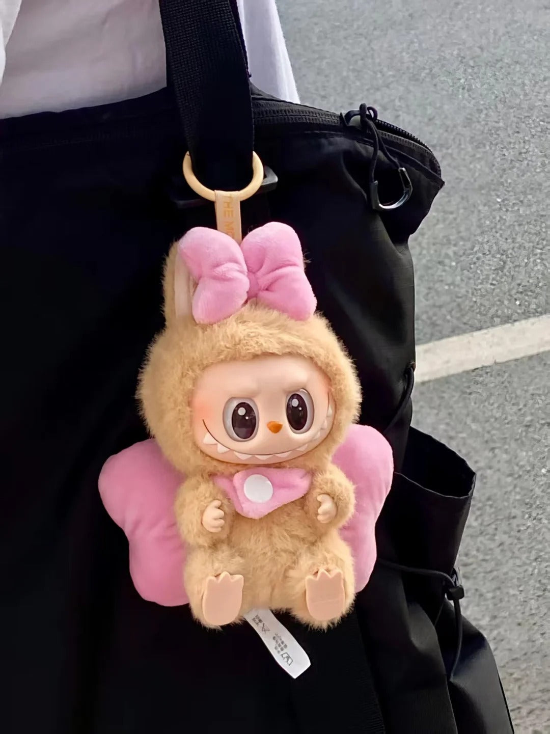 Labubu doll outfit with a cute bow