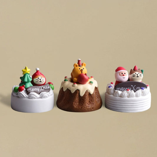 Three-piece festive cake collection